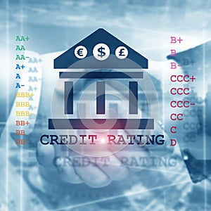 Credit Rating. Finance, capital banking and investment concept. Finance concept 2.