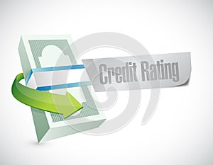 Credit rating sign illustration design