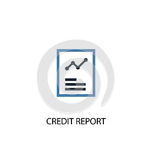 Credit report concept 2 colored icon