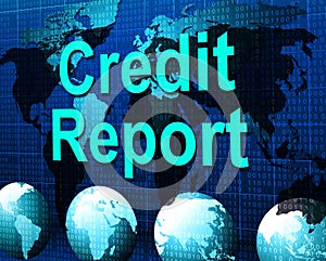 Credit Report Represents Debit Card And Analysis