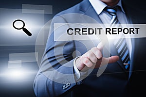Credit Report Score History Debt Business Technology Internet Concept
