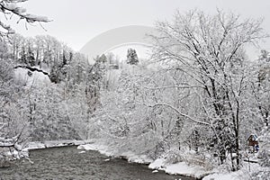 Credit River in the cold winter morning