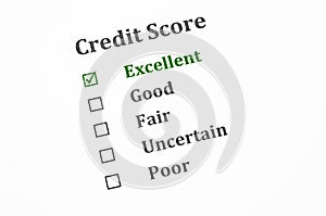 Credit score form.