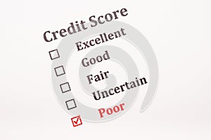 Credit score form