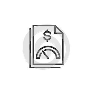 Credit score line icon