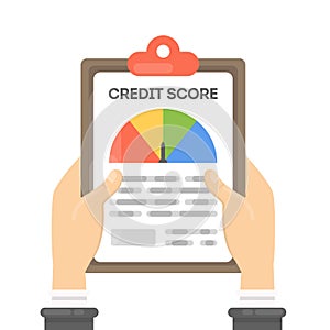Credit score report.