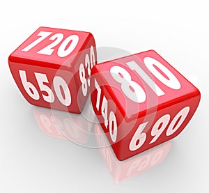 Credit Scores on Red Dice photo