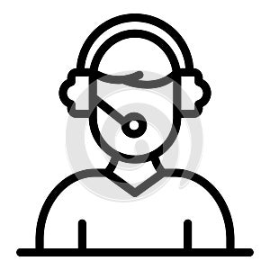Credit support operator icon, outline style
