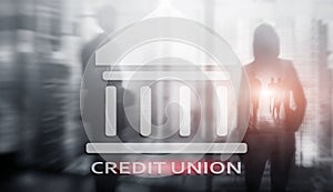 Credit Union. Financial cooperative banking services. Finance abstract background photo