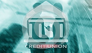 Credit Union. Financial cooperative banking services. Finance abstract background. photo