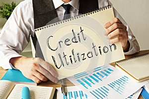 Credit Utilization is shown on the conceptual business photo