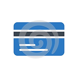 Credit vector glyph color icon