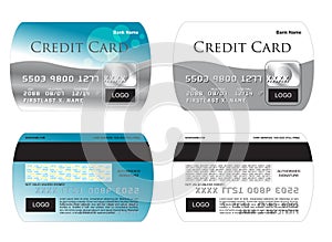 Carte di credito vettore illustrazioni 