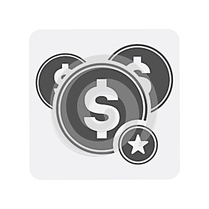 Creditworthiness icon with cash sign