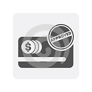 Creditworthiness icon with credit card sign