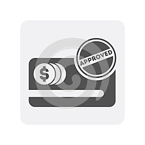 Creditworthiness icon with credit card sign photo