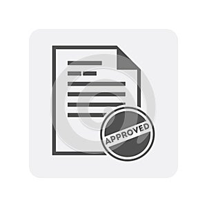 Creditworthiness icon with document sign