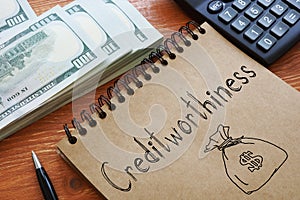 Creditworthiness is shown on the conceptual business photo