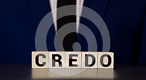 Credo word concept on cubes