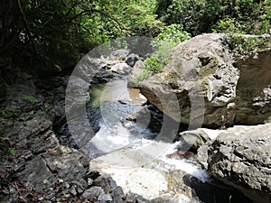Creek of Agbalala Falls, in mountains of Mindoro photo