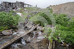 Creek and busted up old mine at Hatcher Pass - Independence Mine