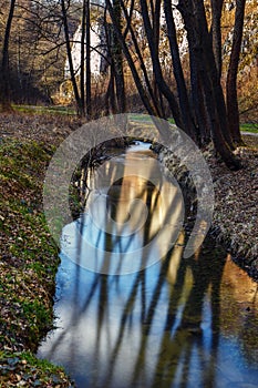 Creek captured with motion blur