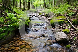 a creek flowing healthily after a cleanup