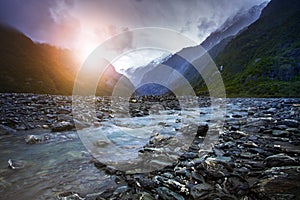 Creek of franz josef glacier most popular traveling destination