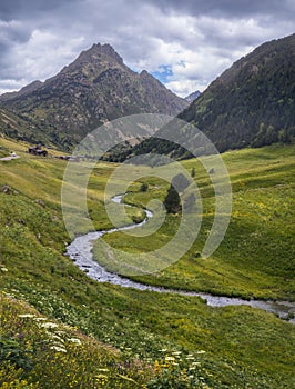 Creek at Incles Valley in Andorra