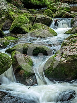 Creek with running water