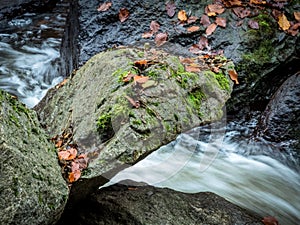 Creek with running water