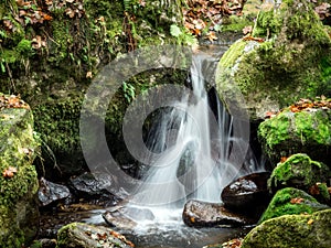 Creek with running water