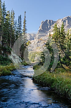 Creek Runs Beneath the Little Matterhorn in Colorado