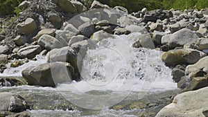 Creek in the Swiss Alps, Steinibach between Giswil and Sarnen. Canton Obwalden, Switzerland