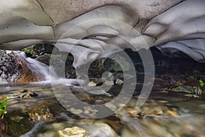 Creek under snow in High Tatras mountains