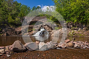 Amity Creek Waterfall and Stone Arch Bridge