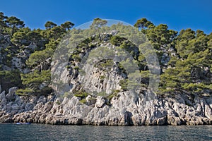 Creeks of Cassis seen from the sea