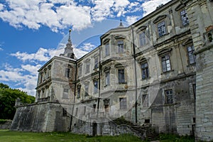 Creepy ancient huge dark old castle