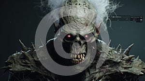 Creepy Monster On Gray Background: Photorealistic Renderings With Xbox 360 Graphics