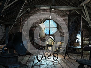 Creepy Old Musty Attic, Background