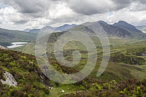 Creigiau Gleision is a mountain in Snowdonia, Wales, near Capel Curig.