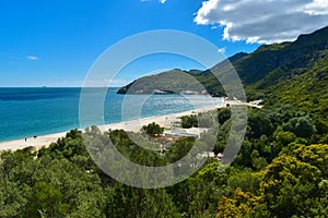 Creiro beach and Portinho da Arrabida in Setubal, Portugal photo