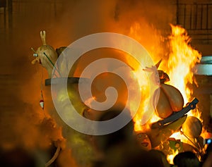 Crema in Fallas Valencia March 19 night all figures are burn photo