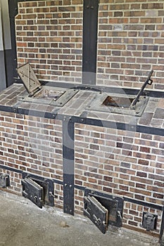 Crematorium in Mauthausen concentration camp. Fascism. Austria