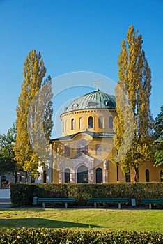 Crematory munich Westfriedhof, view from the roadside