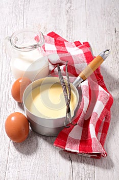 Creme anglaise and ingredient photo