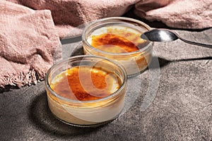 Creme brulee (also known as burnt cream or Trinity cream). photo