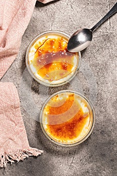 Creme brulee (also known as burnt cream or Trinity cream). photo