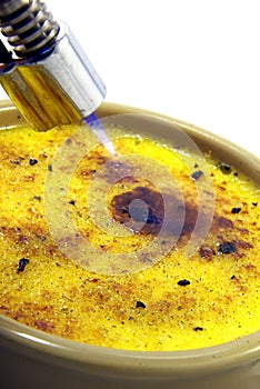 Creme brulee and blow torch