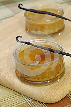 Creme caramel dessert